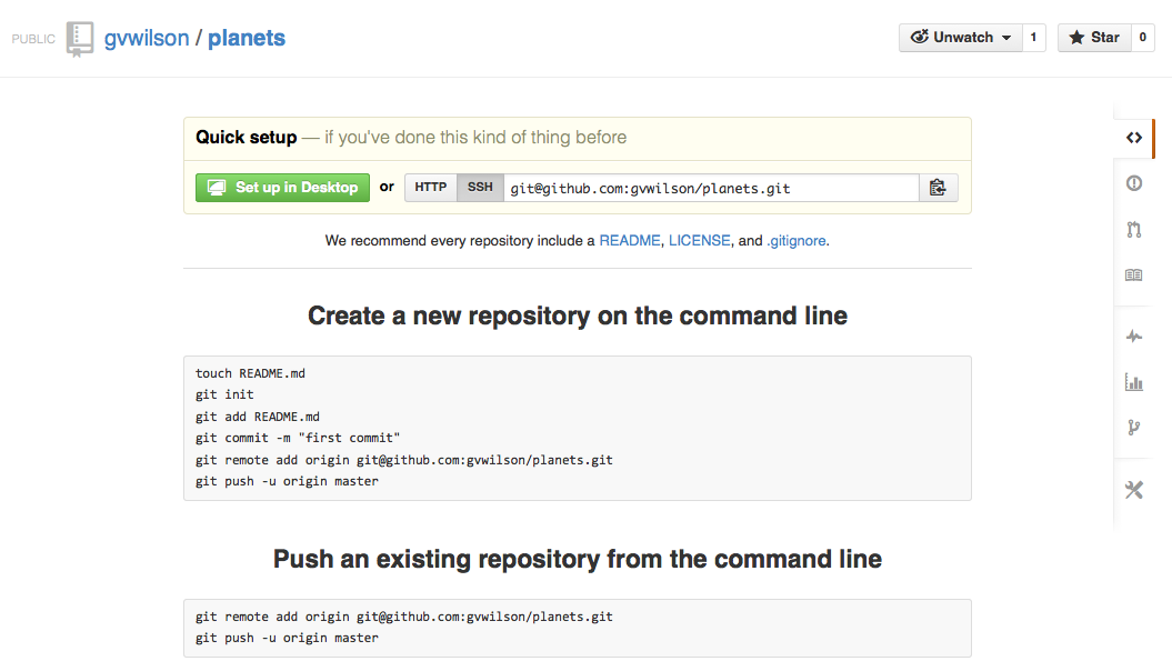 Creating a Repository on GitHub (Step 3)